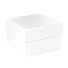 Glossy white card watch box