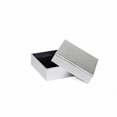Textured/smooth-finish, silver-coloured card universal box