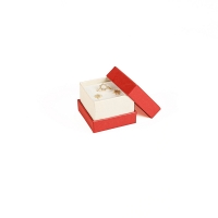 Matt finish card jewellery presentation boxes with shiny metallic contrast