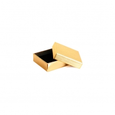 Textured and smooth shiny gold-coloured card ring/universal box
