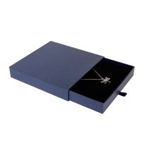 Matchbox style, pearlecent-finish card jewellery presentation boxes - ribbon pull