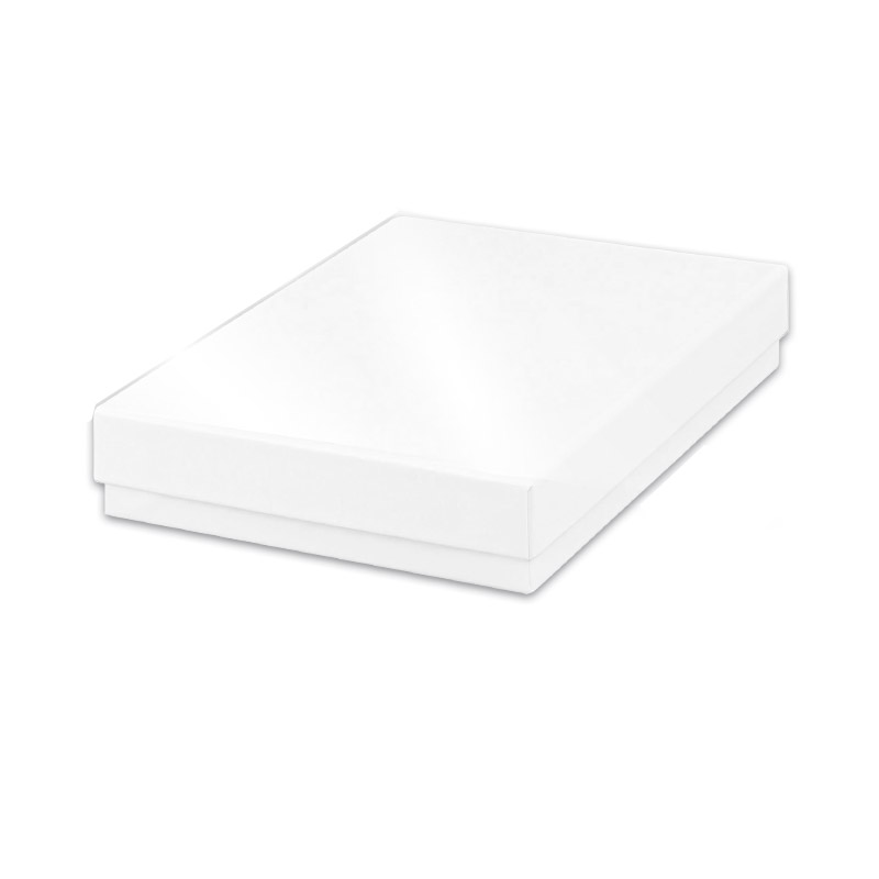 Glossy white card necklace box