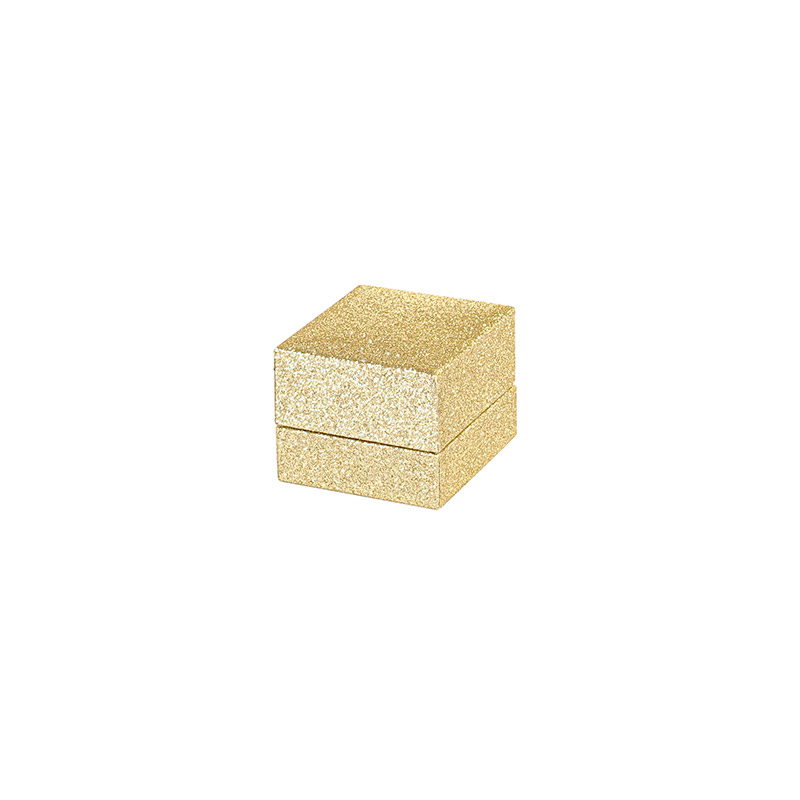 Gold glitter-covered ring box
