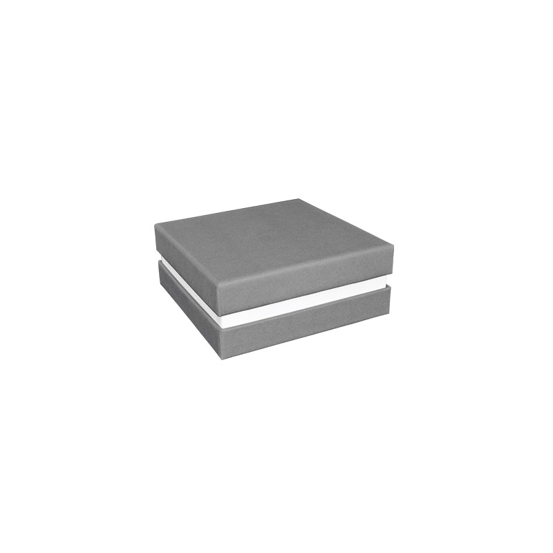Grey matt finish universal box with contrasting white centre