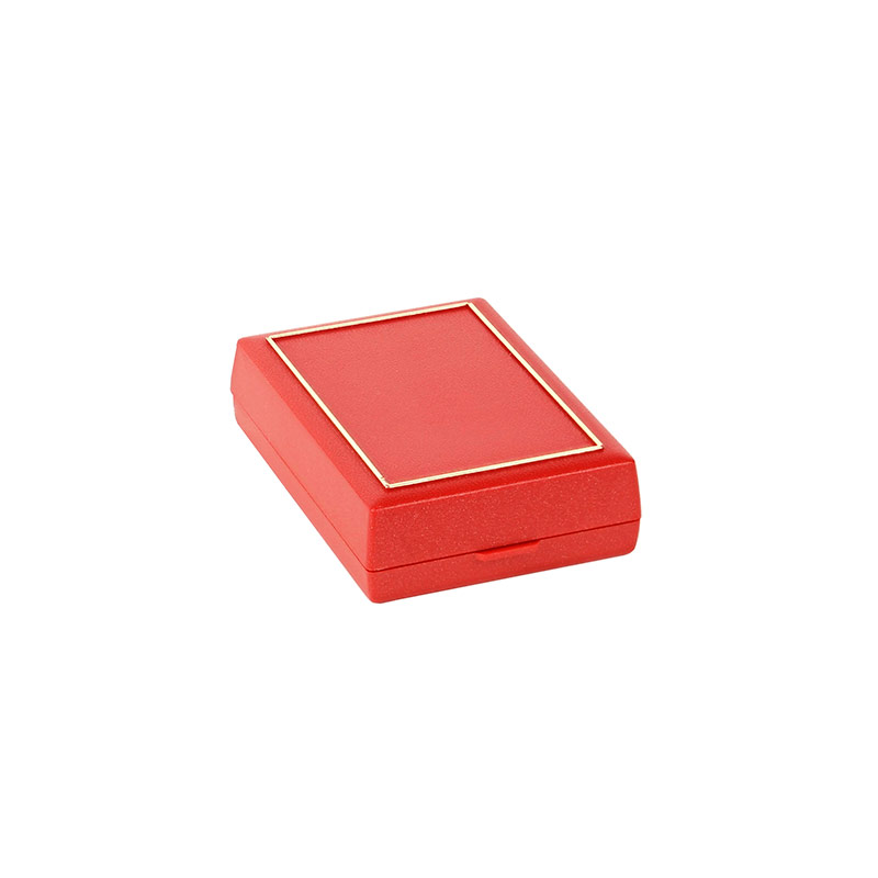 Hinged red plastic pendant box