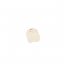 Cream coloured suedette earring box