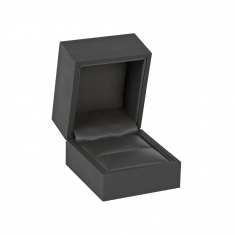 Soft-touch finish man-made leatherette jewellery presentation boxes