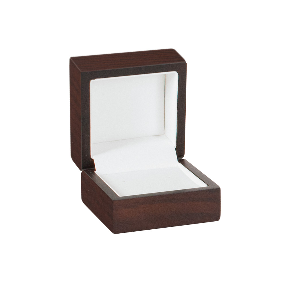 Dark wood jewellery presentation box