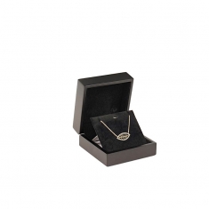 Satin finish luxury black painted wood earrings/pendant box