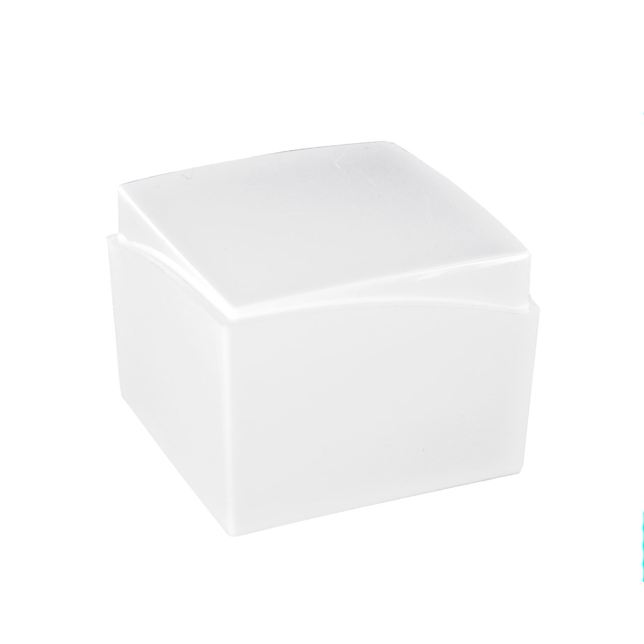 White matt and gloss finish plastic ring box