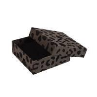 Leopard motif black card universal box
