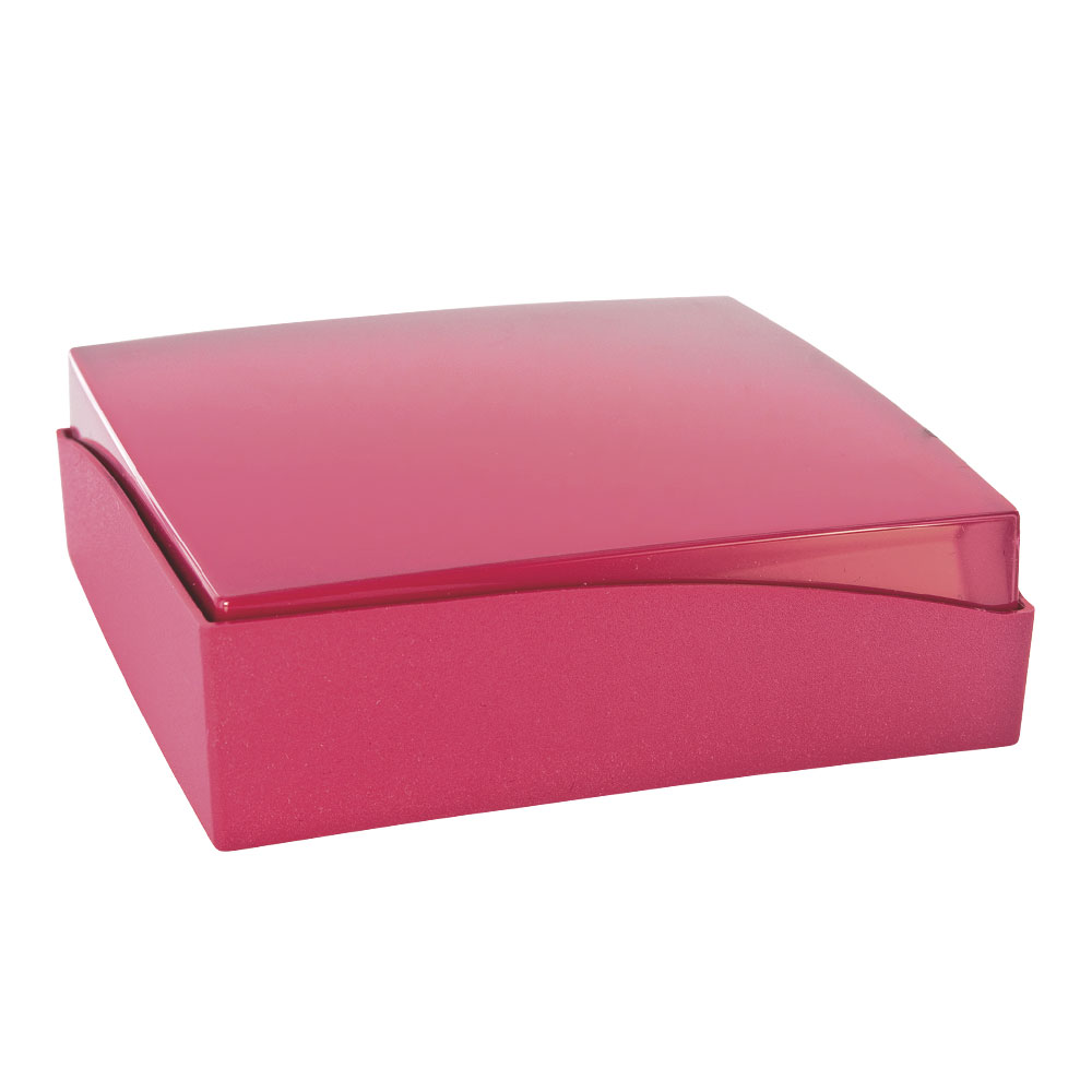 Raspberry matt and gloss finish plastic universal box