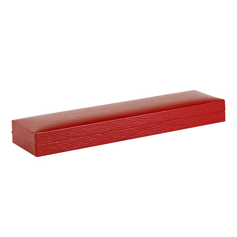Red veined leatherette bracelet box