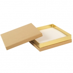 Matt finish card jewellery presentation boxes with shiny metallic contrast