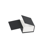 Matt white/black cardboard ring box with magnetic closure