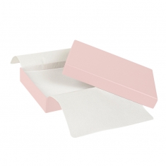 Pearlescent and matt finish light pink card jewellery presentation box