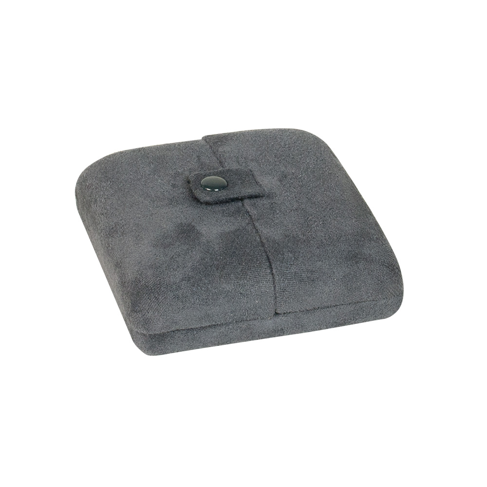 Grey, chamois finish leatherette chain/pendant box