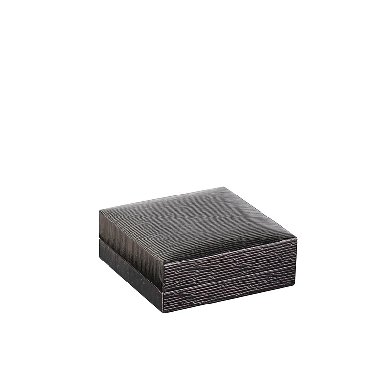 Grey veined leatherette ring box