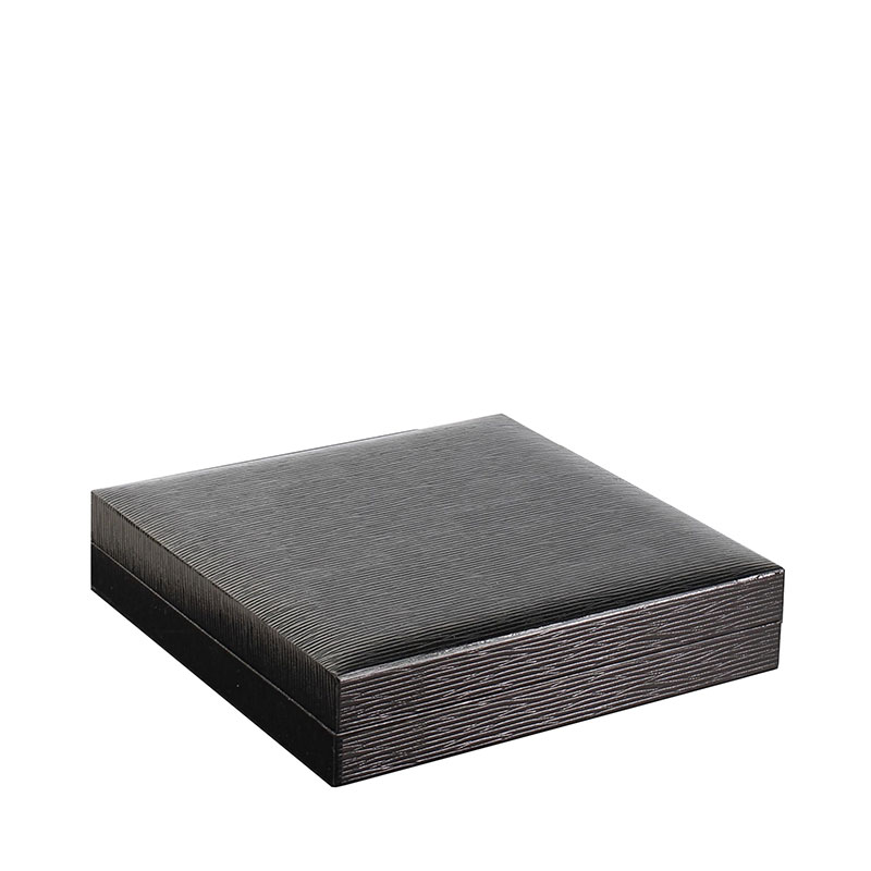 Grey veined leatherette ring box