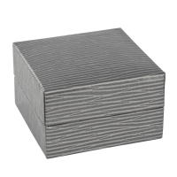 Grey veined leatherette ring box