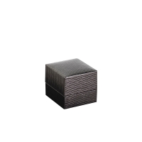 Grey veined leatherette ring box