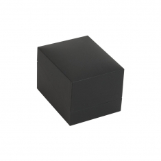 Black smooth finish leatherette watch box