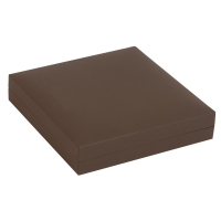 Brown soft-touch matt leatherette jewellery presentation boxes