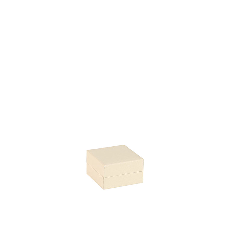 Smooth matt beige leatherette pendant/earrings box
