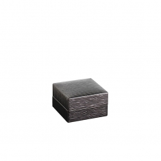 Grey veined leatherette ring box