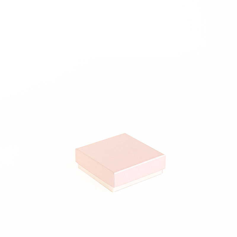 Two tone card universal box, pearlescent pink and white