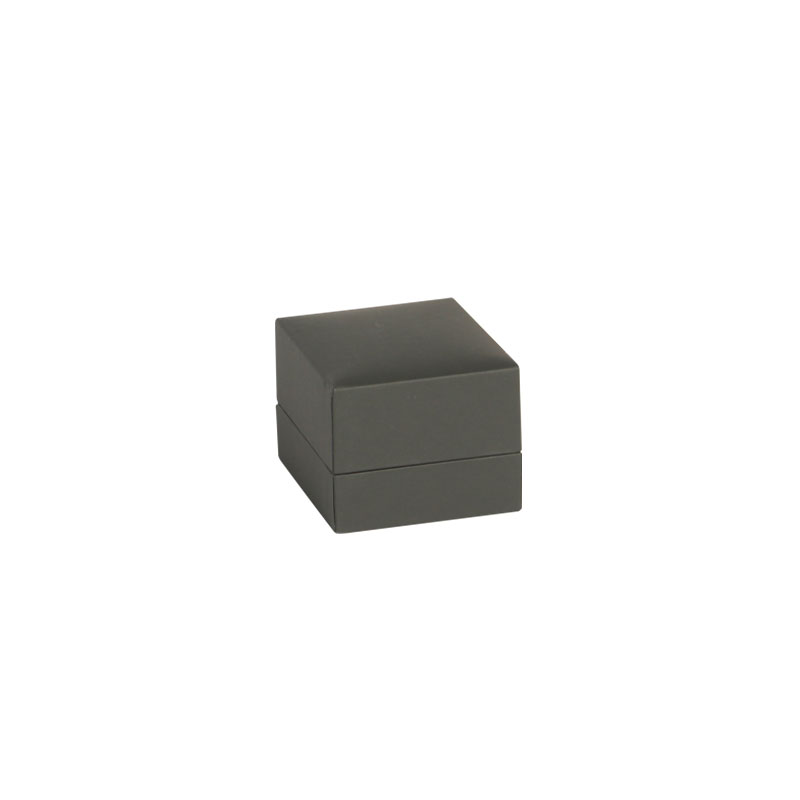 Dark grey matt finish leatherette ring box