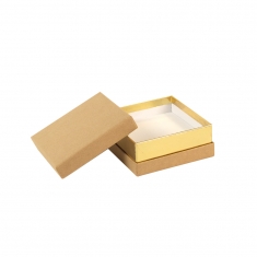 Matt finish card jewellery presentation boxes with shiny metallic contrast