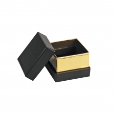 Matt finish card jewellery presentation boxes with shiny metallic contrast