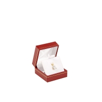 Man-made leatherette jewellery presentation box with gold border