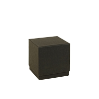 Black card watch box, textured finish with display pillow in black man-made suedette