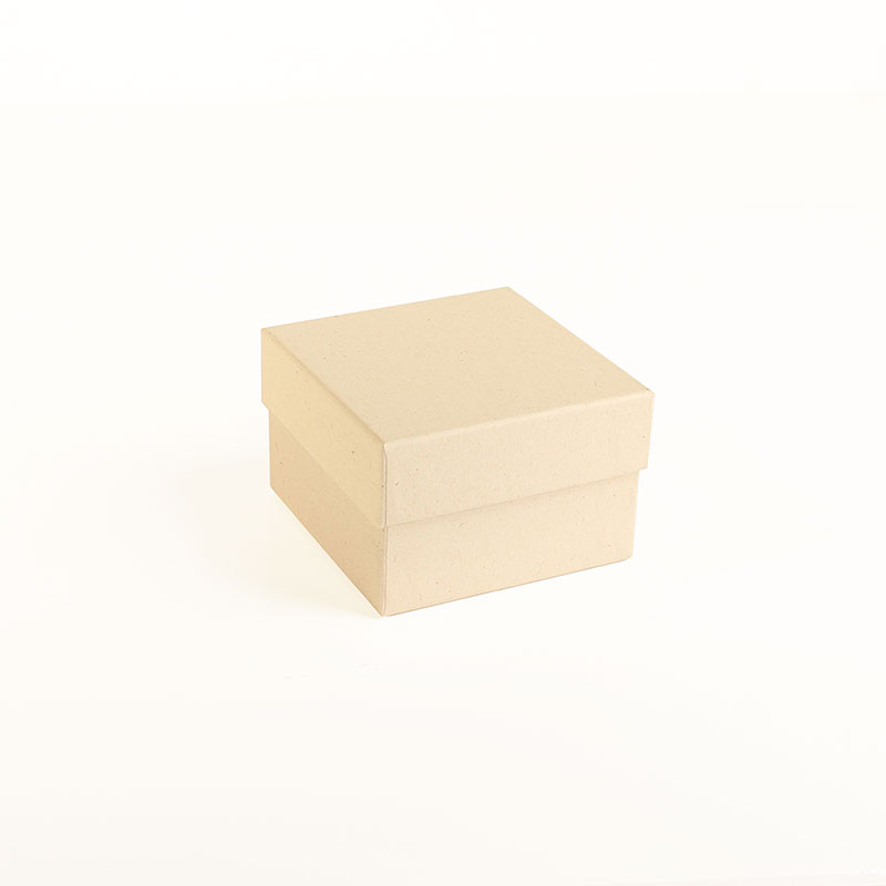 White natural Kraft-coloured card watch box