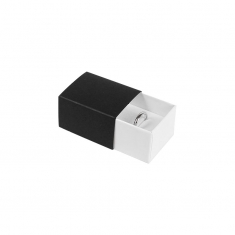 Matchbox style matt black and glossy white card jewellery gift boxes