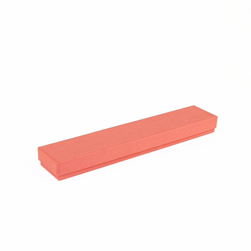 Smooth finish coral colour card bracelet box