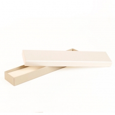 Two tone card bracelet box, light pearlescent and dark matt finish beige