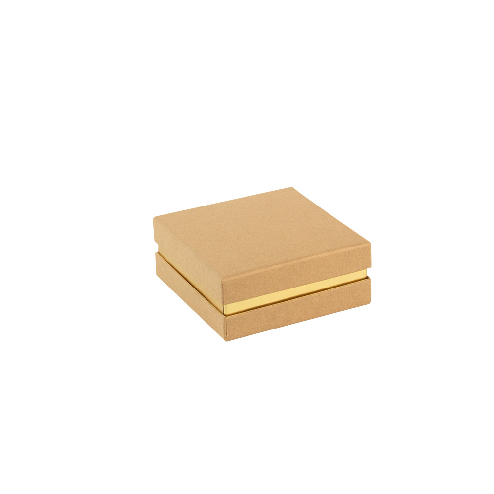 Matt finish card jewellery presentation boxes with shiny metallic contrast