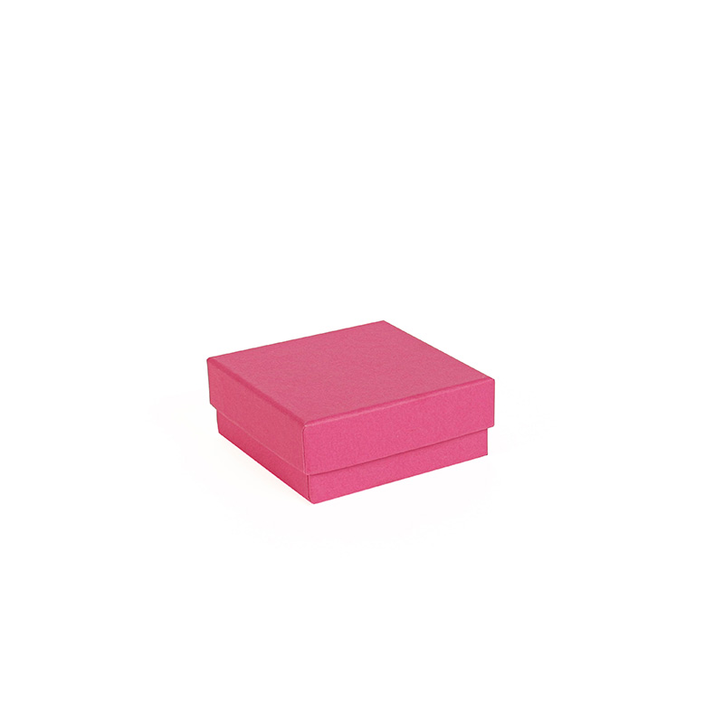 Red satin finish card ring box