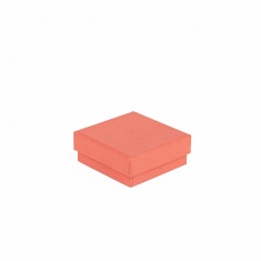 Red satin finish card ring box