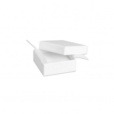 White satin finish card ring box