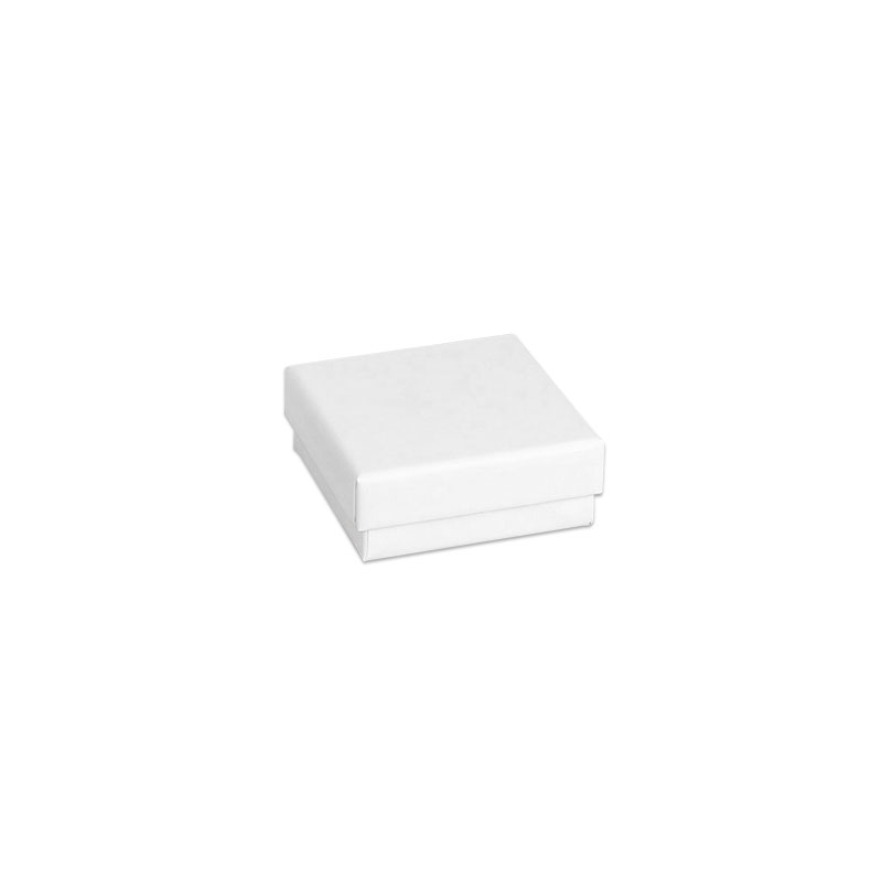 White satin finish card ring box
