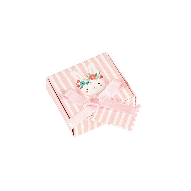 Pearlescent pink Rabbit children\\\'s card gift box