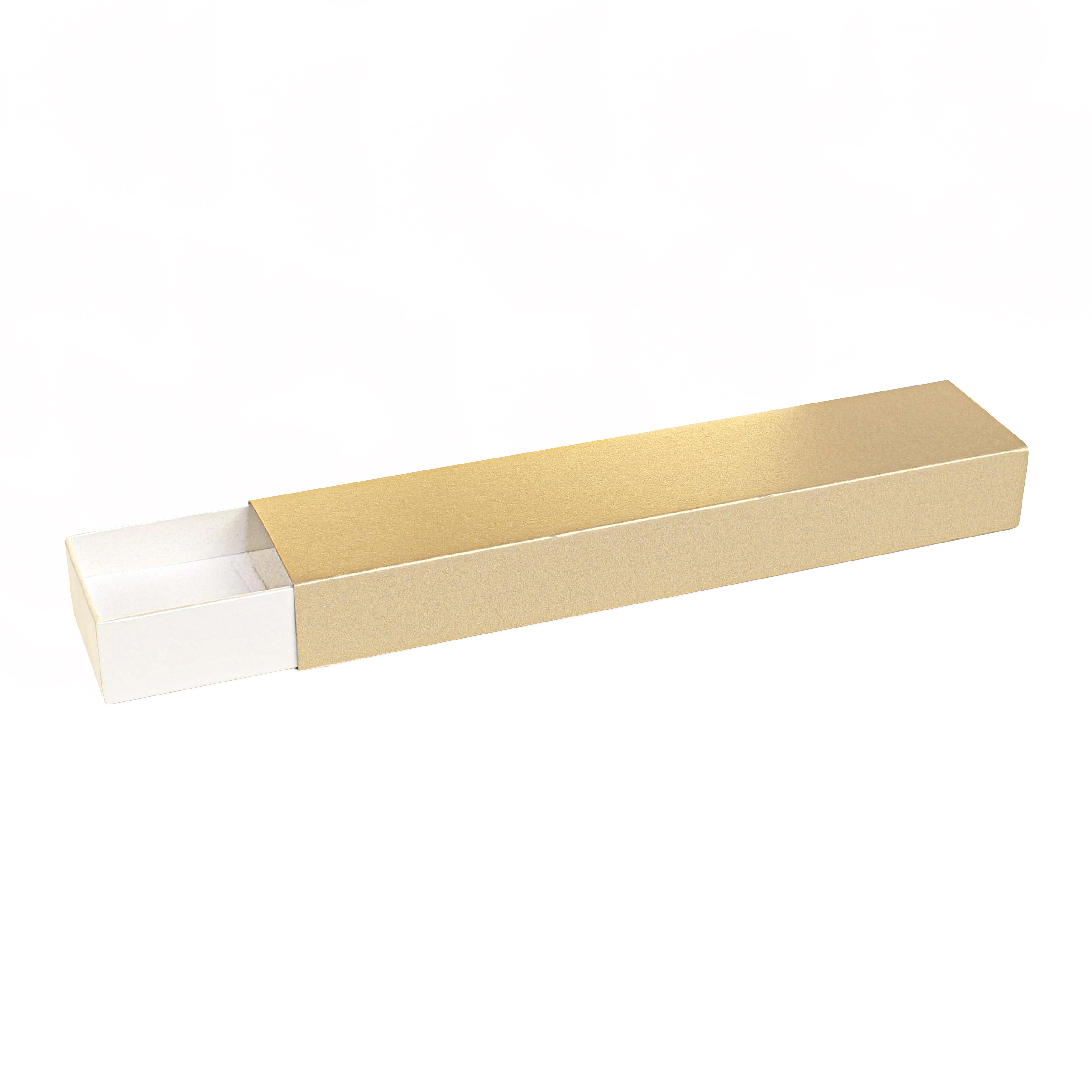 Iridescent gold and cream matchbox style card bracelet box