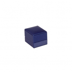 Navy blue man-made fabric finish jewellery presentation boxes