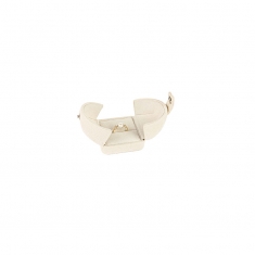 Cream coloured suedette ring box