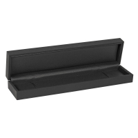 Black soft touch finish leatherette bracelet box