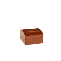 Varnished light wood earring box